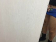 Preview 1 of Fitting room wank while she tries on clothes