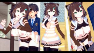 [Jeu Hentai Koikatsu ! ] Avoir des relations sexuelles avec Gros seins Vtuber Fumino Tamaki.Vidéo d'