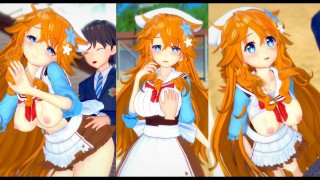 [Hentai Game Koikatsu! ] Faça sexo com Peitões Vtuber Otogibara Era.Vídeo 3DCG Anime Erótico.