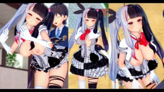 [Jeu Hentai Koikatsu ! ] Avoir des relations sexuelles avec Gros seins Vtuber Yorumi Rena.Vidéo d'an