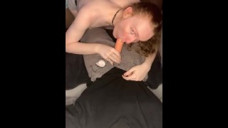 POV Nerdy Redhead Blows You After Gaming with You