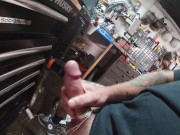 Preview 3 of jerking offf whith rope tied around my dick making the vains puff up