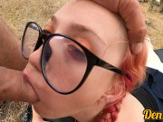 Preview 5 of pink haired cute schoolgirl with glasses loves cock cum and sex on motorcycle