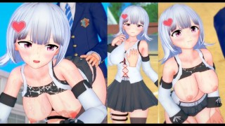 [Hentai Game Koikatsu! ] Faça sexo com Peitões Vtuber Yomemi.Vídeo 3DCG Anime Erótico.