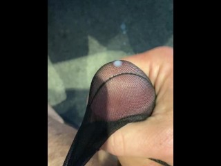 Wanking in my wife’s VS mesh thong and cumming over the carpet