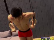 Preview 3 of PETERFEVER Cute Asian Jock Tyler Wu Jerks Off Solo And Cums