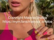 Preview 4 of Maevaa Sinaloa - BUKKAKE I suck 5 guys and take a cum shower outdoors like a slut