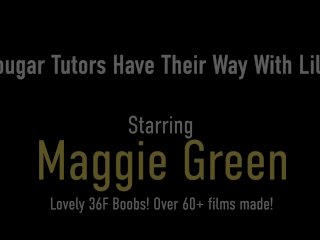 Top Heavy Maggie Green And Aubrey Black Fuck Their Student! screenshot number 0