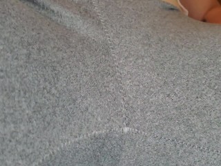 HUGE creampie in leggings before messy masturbation