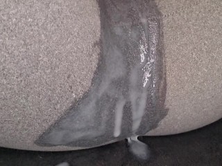 HUGE creampie in leggings before messy masturbation