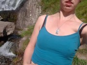 Preview 1 of Girl undressing by the waterfall