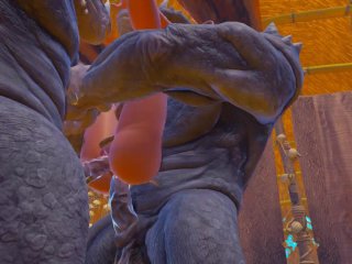 Фурри монстры отымели мою жену, двойной анал и двойное проникновение