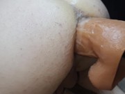 Preview 6 of Huge dildo deep in twinks ass