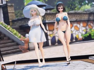 3d Hentai MMD - リゾートへ招待される鈴谷と熊野 (abubu nownanka) tinyurl. com/hentgame