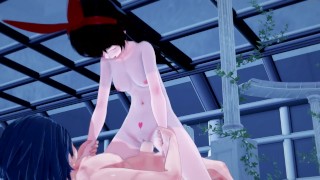 Amber Genshin Mamada en el jardín (3D Hentai)