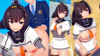 [Gioco Hentai Koikatsu! ]Fai sesso con Grandi tette KanColle Akizuki.Video di anime erotiche 3DCG.