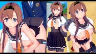 [Hentai Spel Koikatsu! ]Heb seks met Grote tieten KanColle Teruzuki.3DCG Erotische Anime-video.