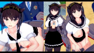 [Хентай-игра Коикацу! ] Займитесь сексом с Большие сиськи KanColle Hatsuzuki.3DCG Эротическое аниме-