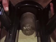 Preview 2 of Man moaning while using cock milking machine