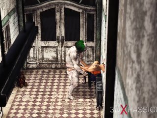 Super hot sexy college girl gets fucked hard by an Evil clown in an abandoned hospital