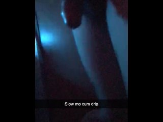 Slow motion cum drip from my ex bf cock 