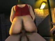 Preview 1 of Ada Wong rides a futa dick while Jill Valentine strokes herself - TheDirtDen,voiced by CinderDryadVA