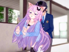 [Hentai Game Koikatsu! ]Have sex with Big tits Vtuber nyatasha nyanners.3DCG Erotic Anime Video.