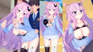 Hentai Game Koikatsu Sex With Big Tits Vtuber Nyatasha Nyanners 3Dcg Erotic Anime Video