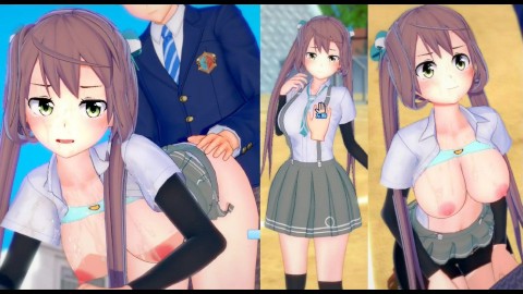 [¡Juego Hentai Koikatsu! ] Tener sexo con Big tits KanColle Asagumo.Video de anime erótico 3DCG.