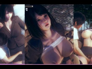 [hentai Game Honey Select 2]Have Sex with Big Tits Office worker.3DCG Erotic Anime Video.