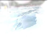 Flashing my dick in front of a girl in public swimming pool and helps me masturbate - MissCreamy