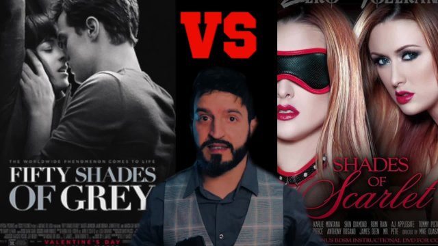 Watch Bondage Video:Fifty Shades Of Grey VS Shades Of Scarlet