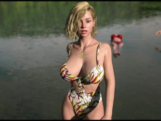 big tits, blonde big boobs, big ass, game walkthrough