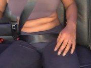 Preview 2 of I Made My UBER DRIVER Touch Me While Driving and Make Me CUM in the Backseat