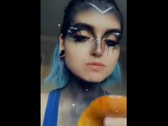 Demon Eats Juicy Mango