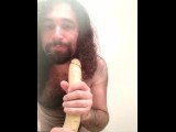 Extreme fisting ATM deepthroat distention: 12 inch dildo, fist in ass at the same time, then throat