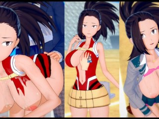 [hentai Game Koikatsu! ] Faça Sexo com Peitões my Hero Academia Momo Yaoyorozu.Vídeo 3DCG Anime