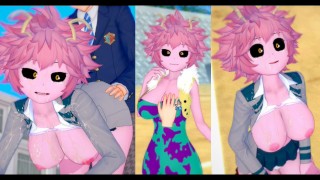 [无尽游戏 Koikatsu ！ ] 与 My Hero Academia 发生性关系 大山雀 Mina Ashido。 3DCG 色情动漫视频。