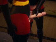 Preview 2 of Helen Parr gets creampied by her futa clone - The Incredibles Inspired
