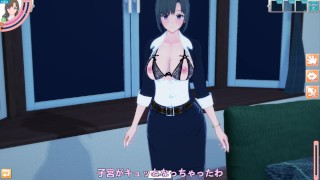 3D / Anime / Hentai: Belle-mère visite la chambre de son beau-fils la nuit après le travail au bureau et se fait baiser !!