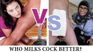 Screen Capture of Video Titled: MIA KHALIFA - Showdown With Brandi Belle Part 2! Cock Milking Edition