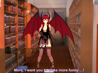 3D/Anime/Hentai: Fucking the Succubus in the school library!!!