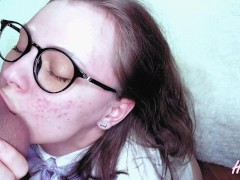 Video please Cum on my Face and Glasses Russian GF - hiYouth
