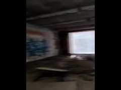 Video I brought myself to a squirt by fucking my ass in an abandoned house in the forest