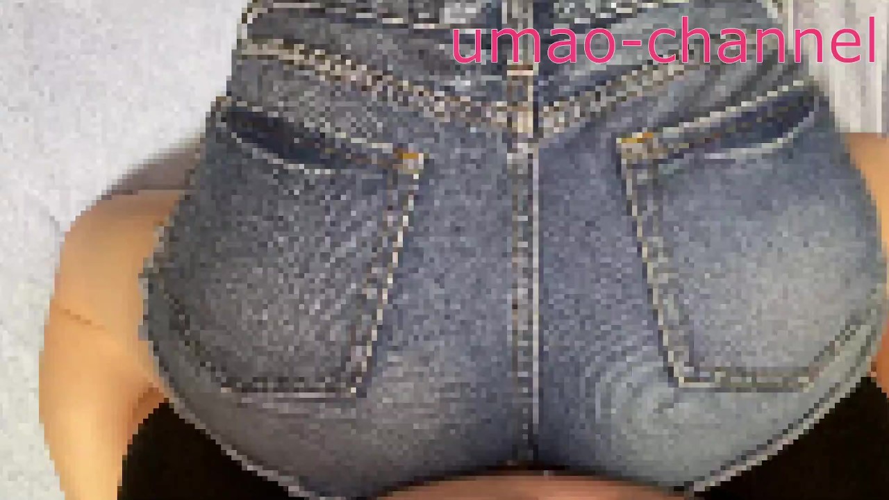 ジーンズ穴明セックス　無修正 馬男の種付け日記） チンコ穴開けたデニムショートパンツにバックで中出し♡ - Pornhub Gay