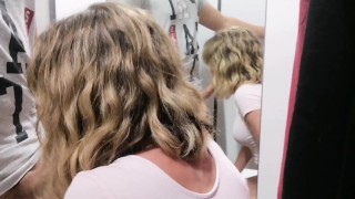 Risky Blowjob In Our First Sex Video In A Fitting Room