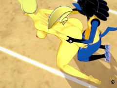 Pokemon Hentai Furry - Lucario x Pikachu hard sex