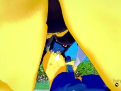 Pokemon Hentai Furry - Lucario x Pikachu hard sex