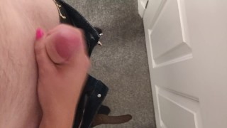 Cumming up the bedroom door