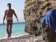 Preview 3 of iacovos public nude beach boner compilation, thick and hard greek cock